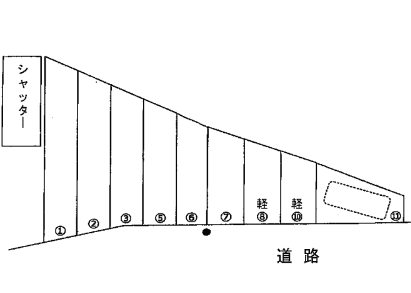 のもとガレージの駐車配置図
