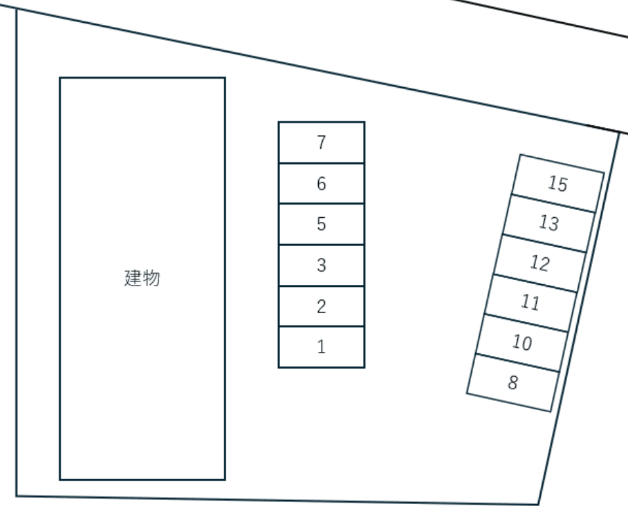 MAISON　DE　PATIO別駐車場の駐車配置図