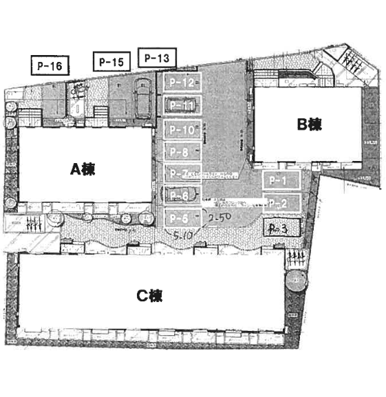 プレジデント　雅の駐車配置図