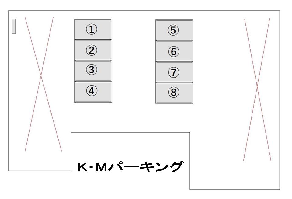 K・Ｍパーキングの駐車配置図
