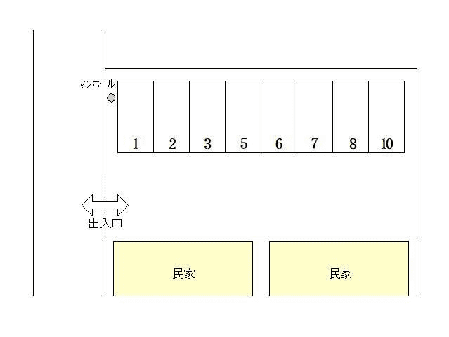 ＳＳ月極駐車場の駐車配置図