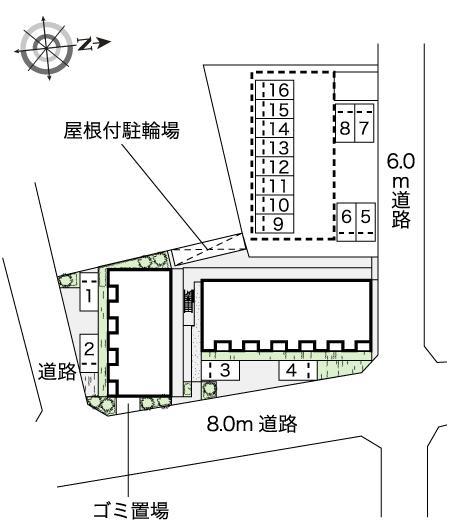 サリーレⅢ(53013)の駐車配置図
