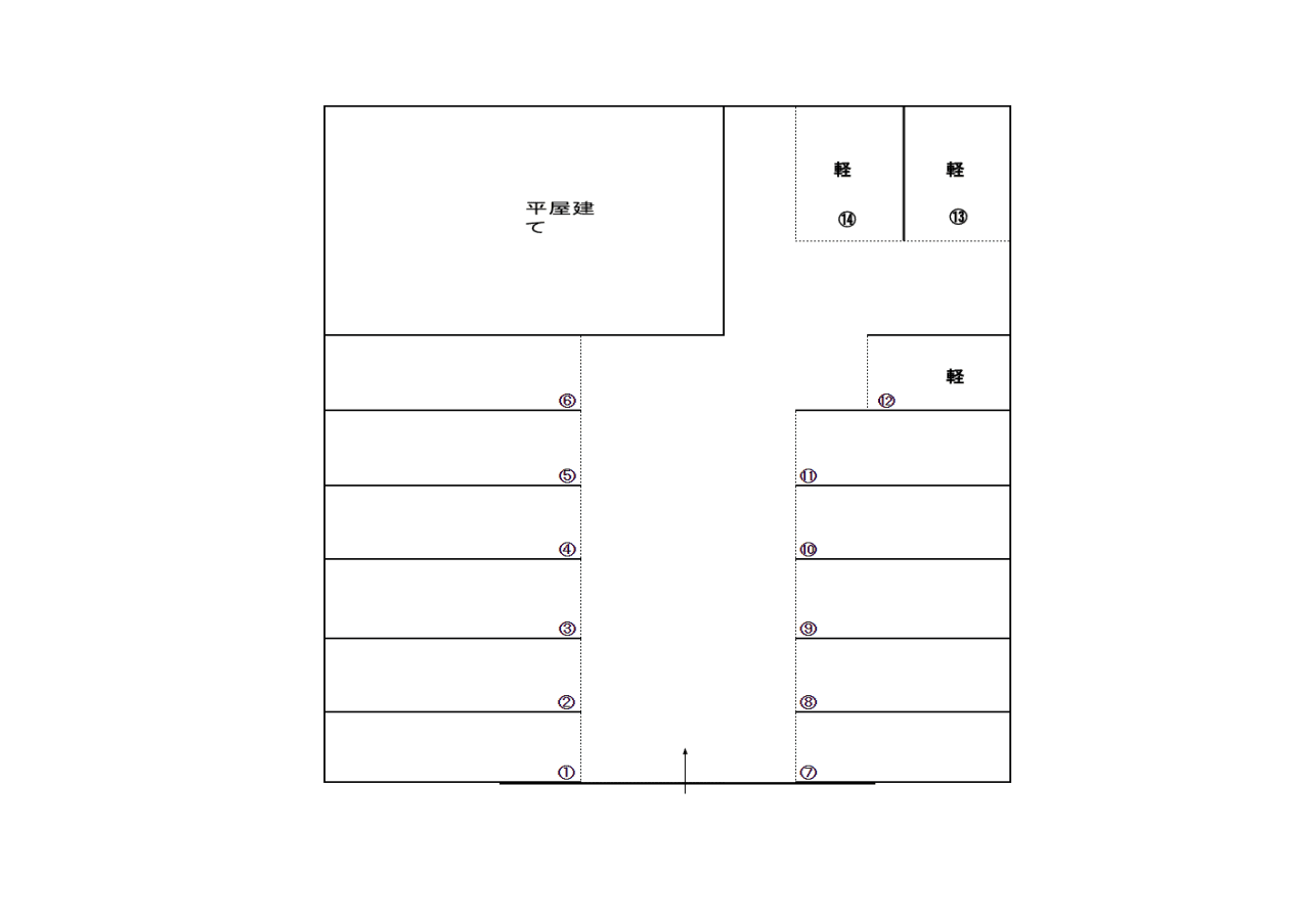 指原ﾊﾟｰｷﾝｸﾞの駐車配置図