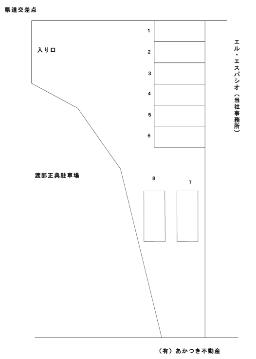 渡部正典駐車場の駐車配置図