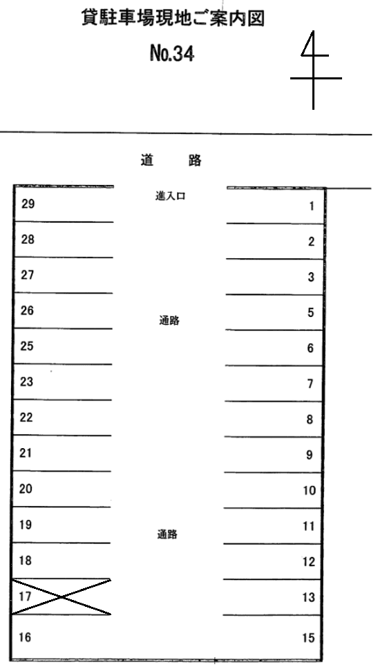 犬山-34の駐車配置図