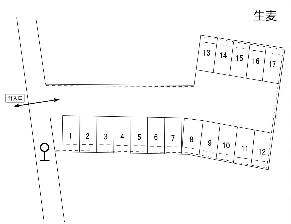【TD】生麦駐車場の駐車配置図