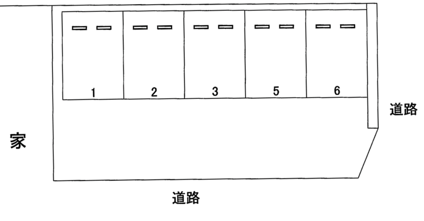 皿倉第２駐車場の駐車配置図