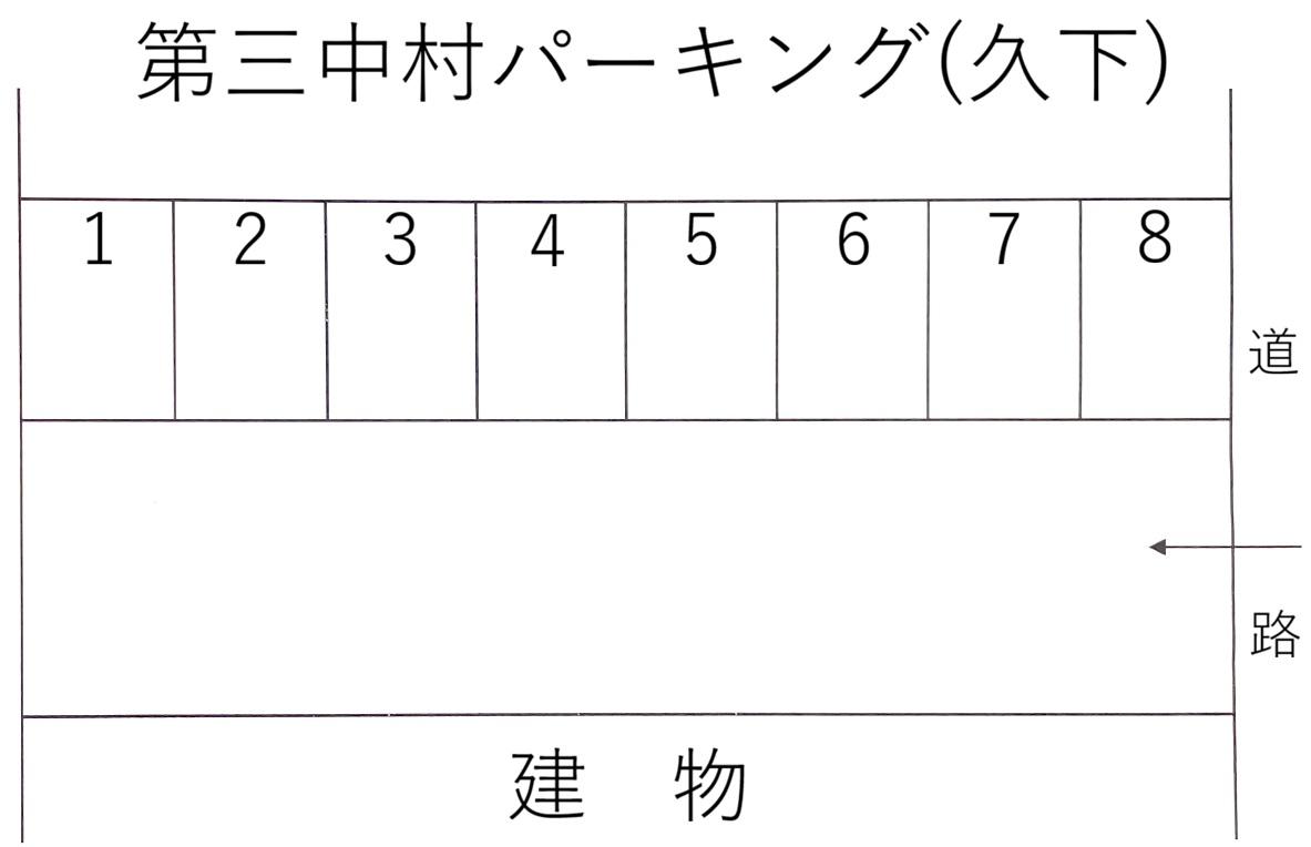 第三中村パーキング(久下)の駐車配置図