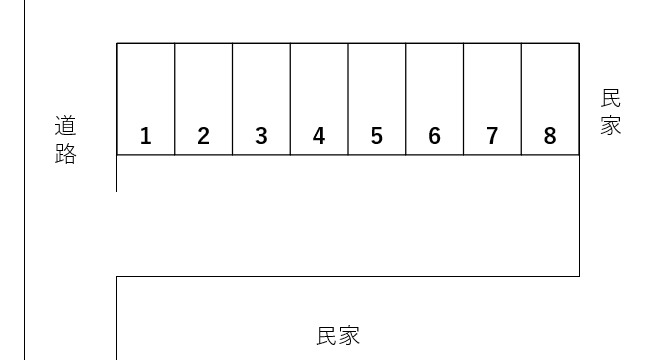 月極駐車場（リバーサイドＮ）の駐車配置図