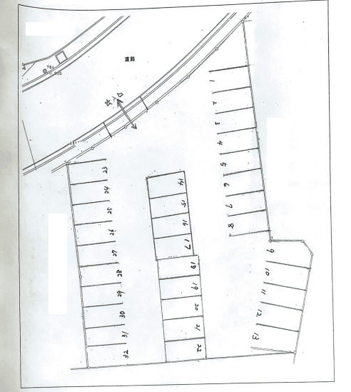 ひばるざくら月極駐車場の駐車配置図