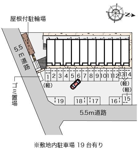 クレイノＨＩＫＡＲＩ(56361)の駐車配置図