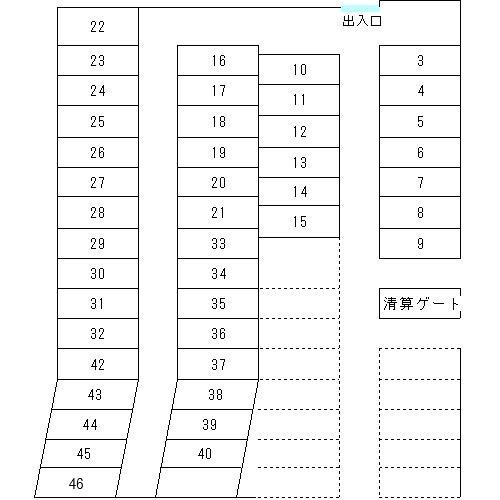 相鉄緑園都市パーキングの駐車配置図