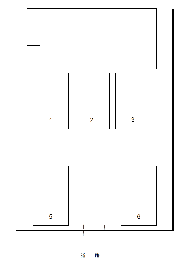 石井ガレージの駐車配置図