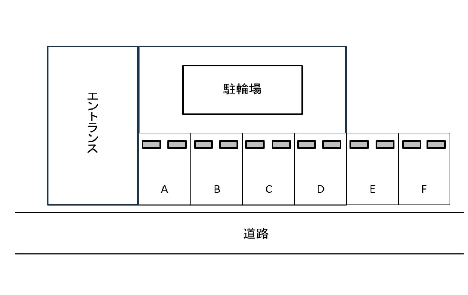 グランビア寺内の駐車配置図