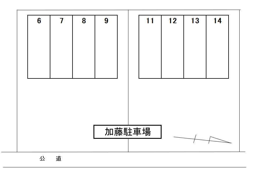 加藤駐車場51の駐車配置図