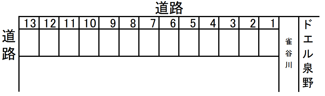 いずみの４丁目パーキングの駐車配置図