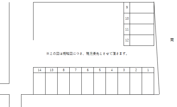 宮田駐車場の駐車配置図