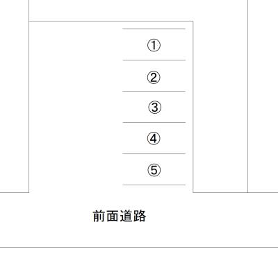 片瀬海岸３丁目駐車場の駐車配置図