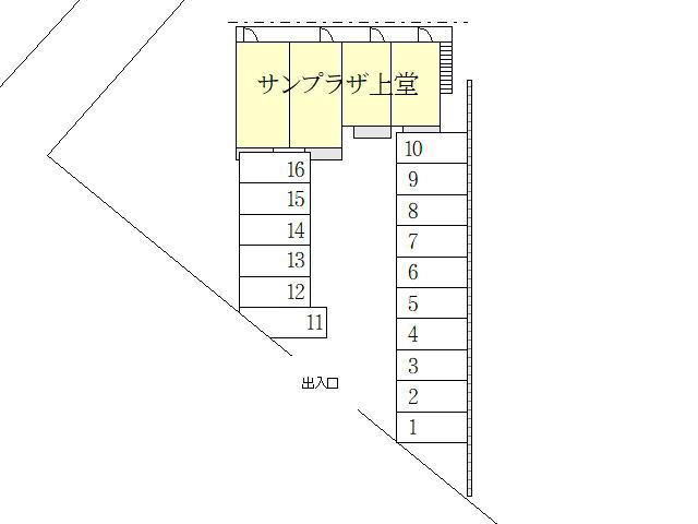 上堂４丁目月極駐車場の駐車配置図