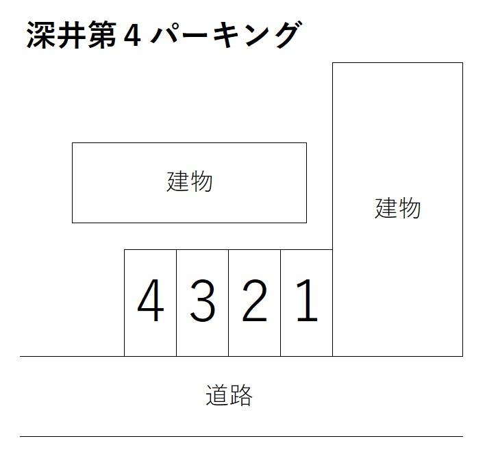 深井第４パーキングの駐車配置図