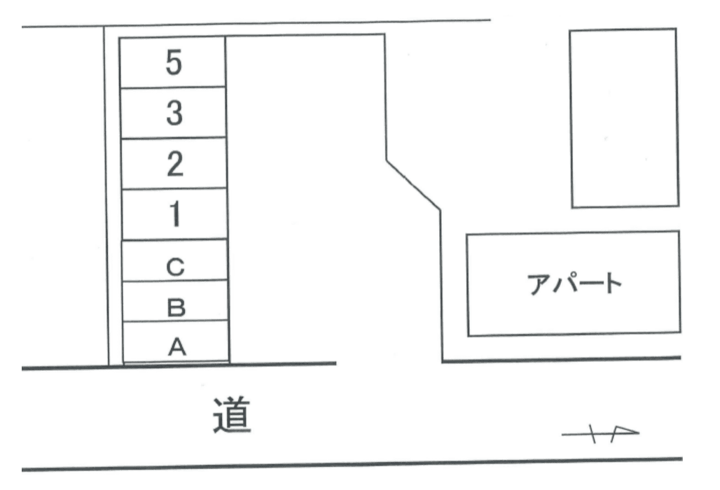 リバーサイド中央駐車場の駐車配置図