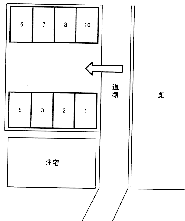 わかば金子Ｐ２の駐車配置図