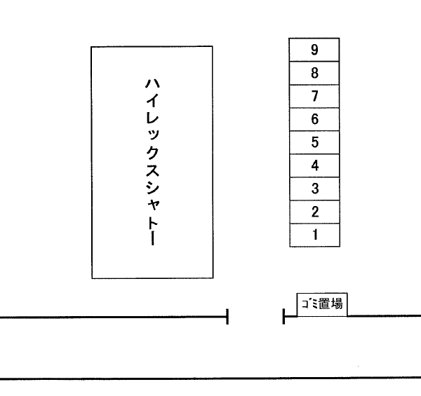 ハイレックスシャトーの駐車配置図