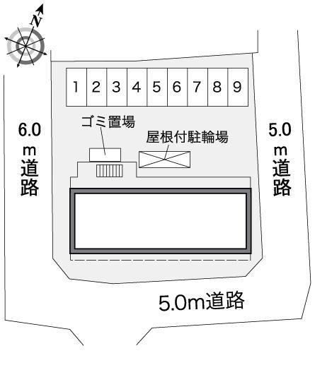 エスト逆井(36590)の駐車配置図