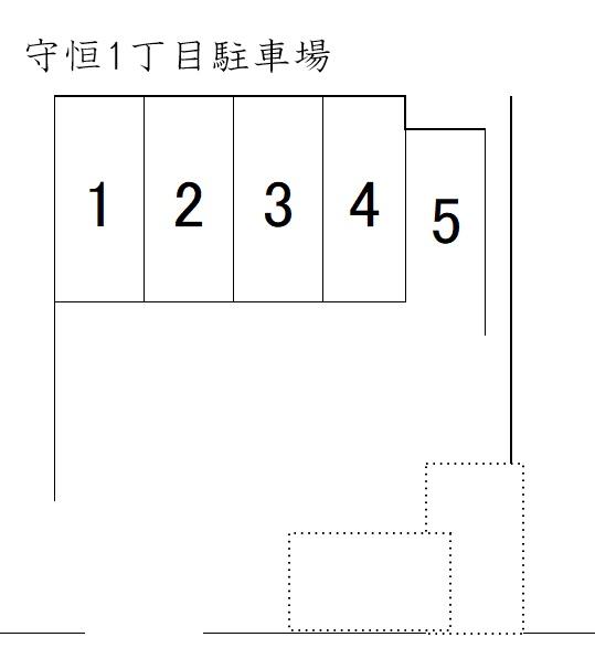 守恒１丁目駐車場の駐車配置図