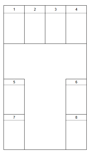 大社町駐車場の駐車配置図