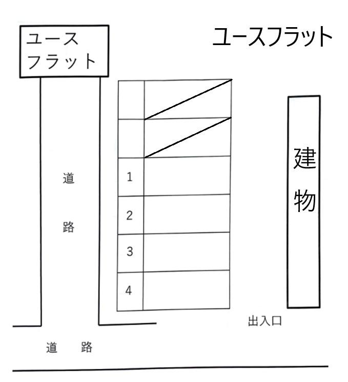 ユースフラットの駐車配置図
