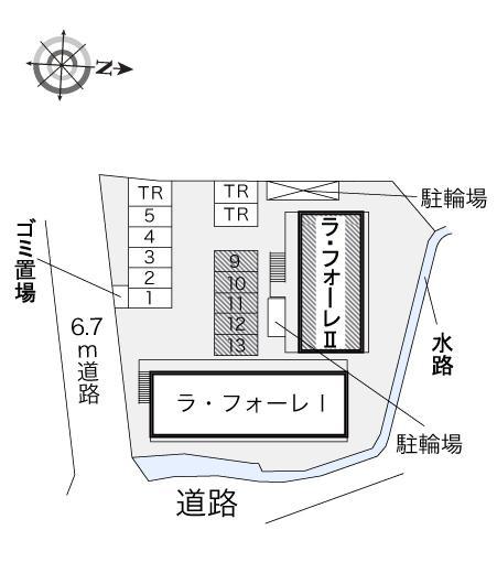 ラ・フォーレⅡ(18001)の駐車配置図
