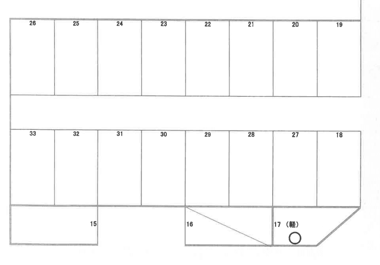 サンパークP3駐車場の駐車配置図