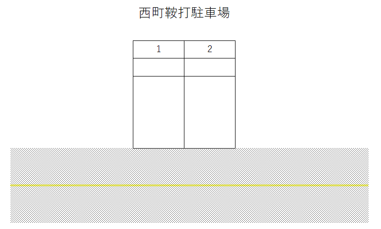 西町鞍打駐車場の駐車配置図