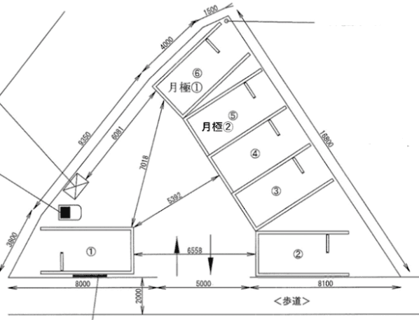 交野市駅前第２の駐車配置図