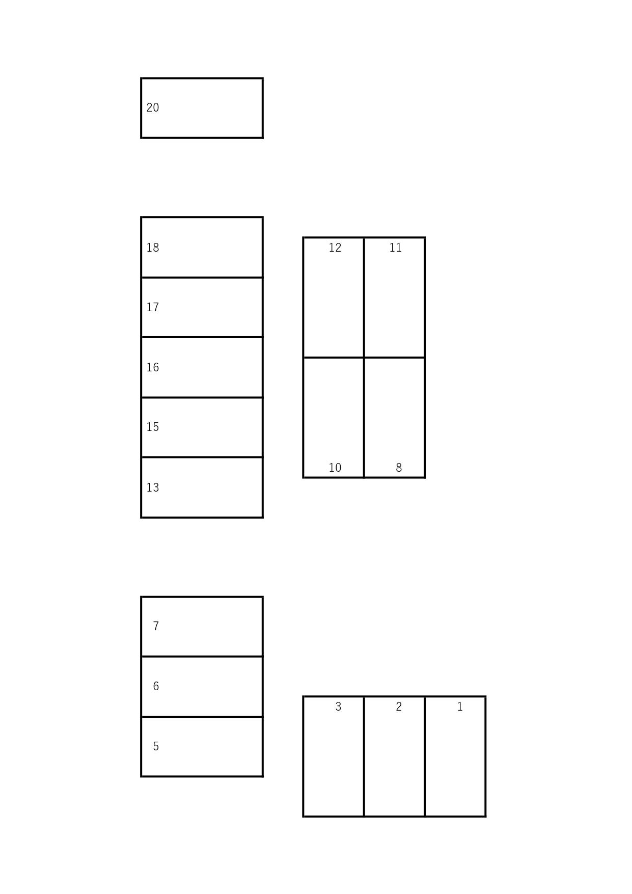 神戸1丁目738番駐車場の駐車配置図