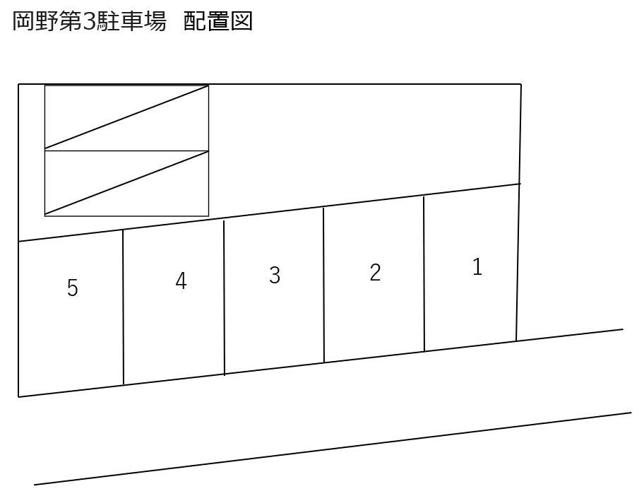岡野第３駐車場の駐車配置図