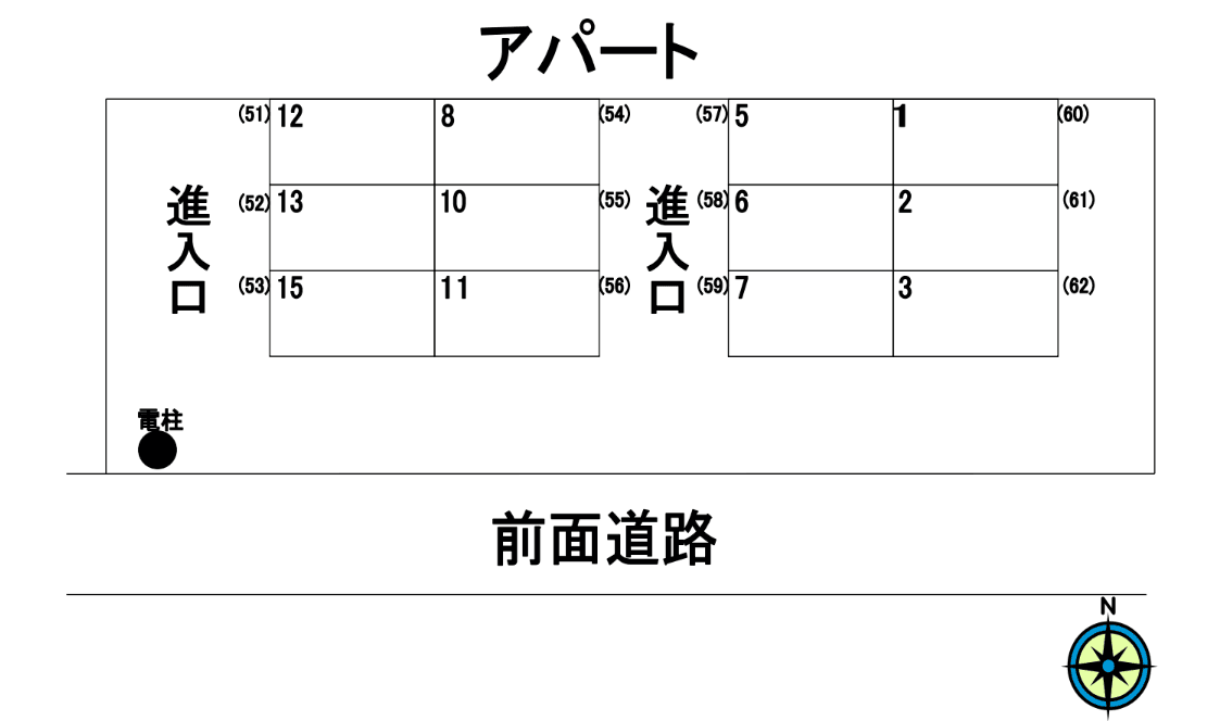田辺　第2駐車場の駐車配置図