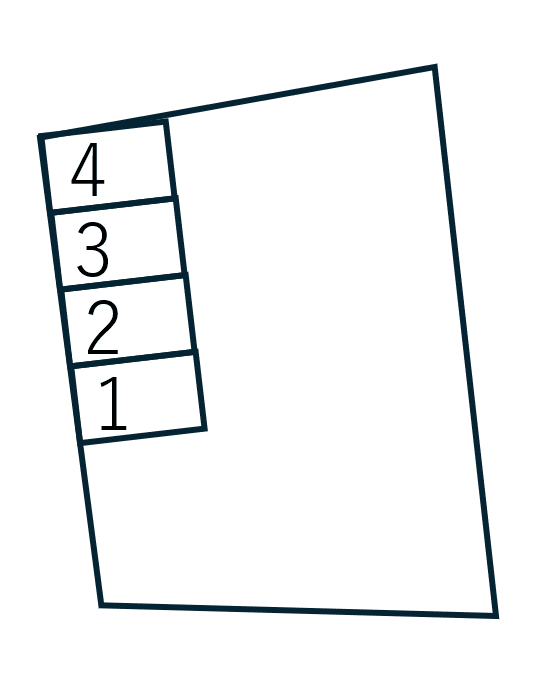 旧大同ふれあい店駐車場の駐車配置図