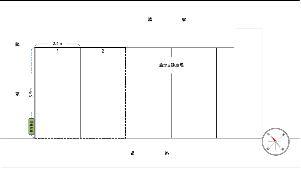 菊地駐車場Ａの駐車配置図