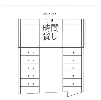 五軒町駐車場の駐車配置図