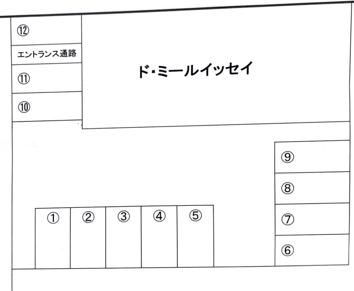 四谷上町89駐車場の駐車配置図