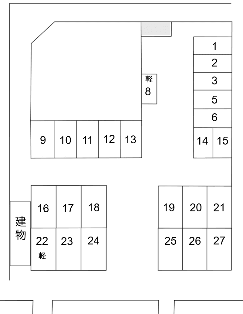 内田第８パーキングの駐車配置図