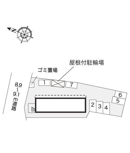 ウイング城南(15976)の駐車配置図