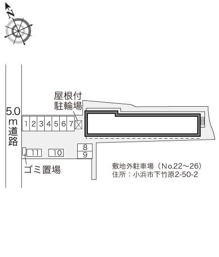 リーフ(24696)の駐車配置図