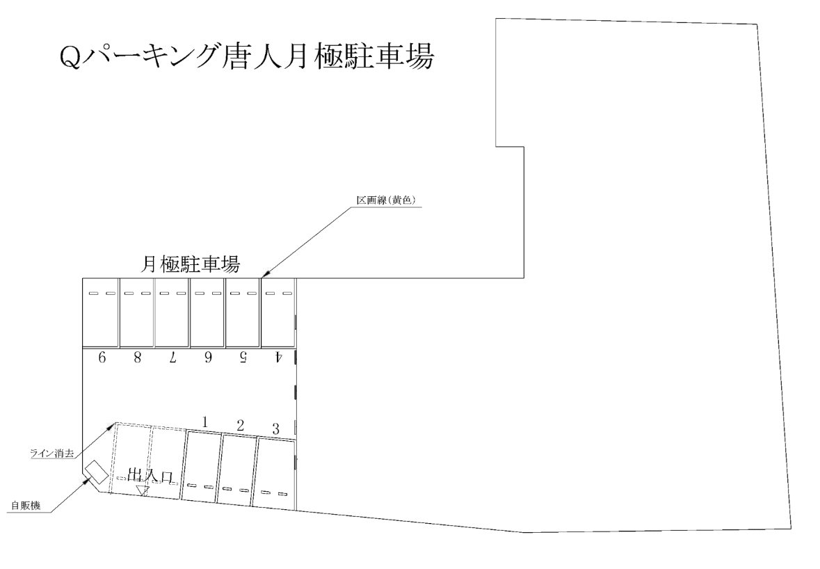 Ｑパーキング唐人町の駐車配置図