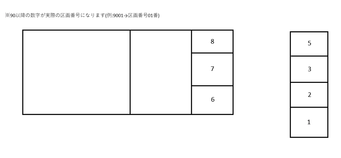 グランヴィスタ屋外駐車場の駐車配置図