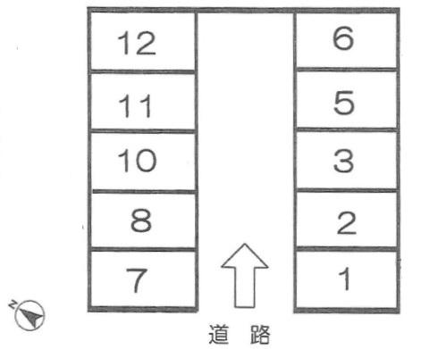 327駐車場の駐車配置図