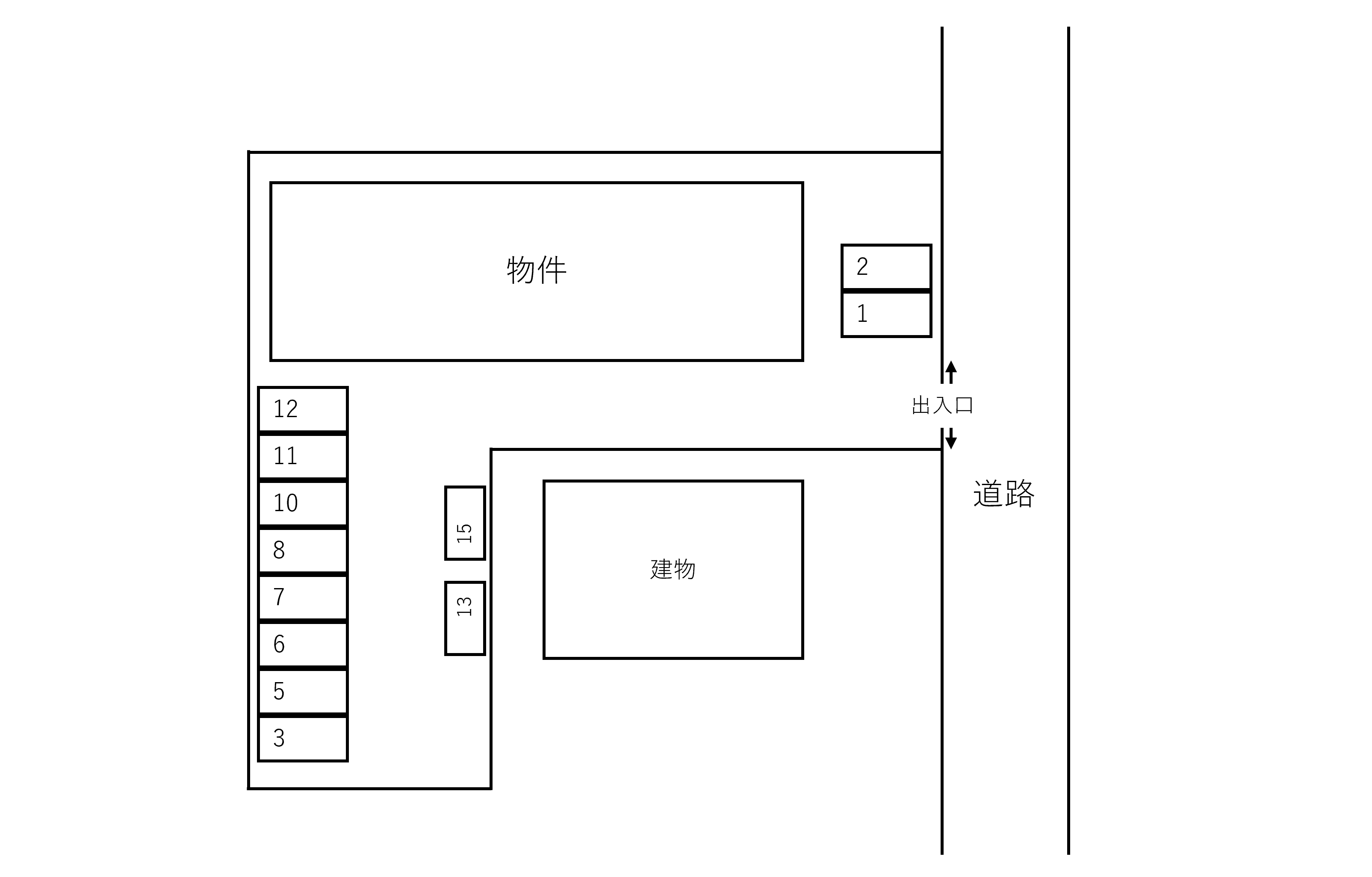 Ｄｏｕｘ　ｍａｉｓｏｎ　東郷の駐車配置図