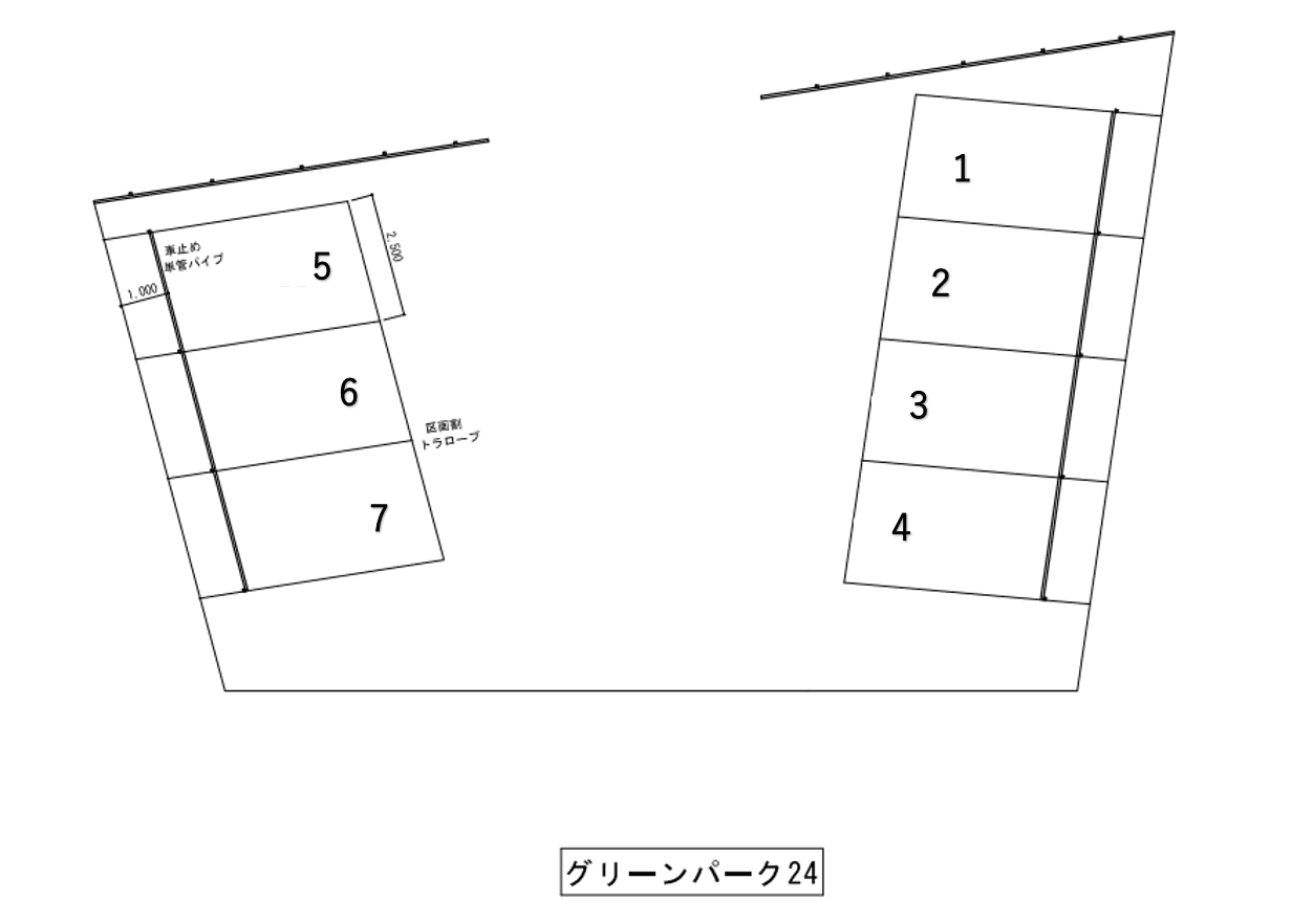 グリーンパーク２４の駐車配置図